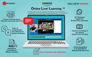 Online Chemistry Tuition for O Level Pure Chemistry, IP Chemistry, A Level H2 Chemistry